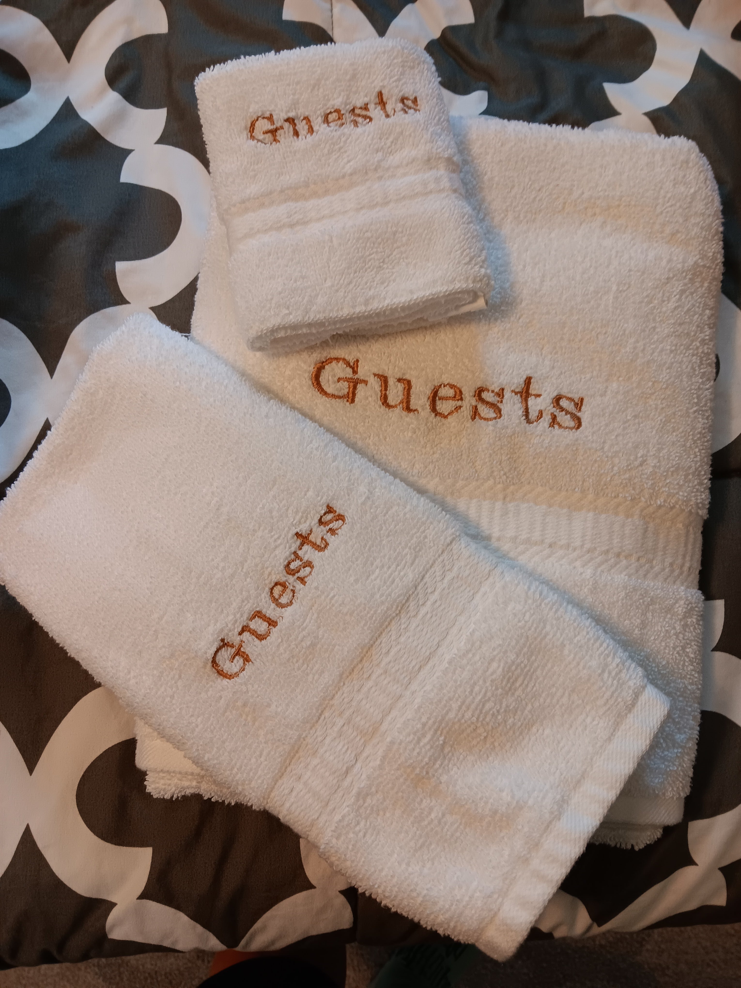 custom embroidered towels
