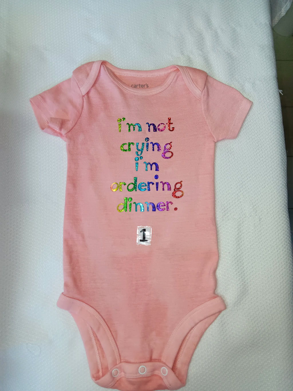 I'm not crying I'm ordering  dinner.