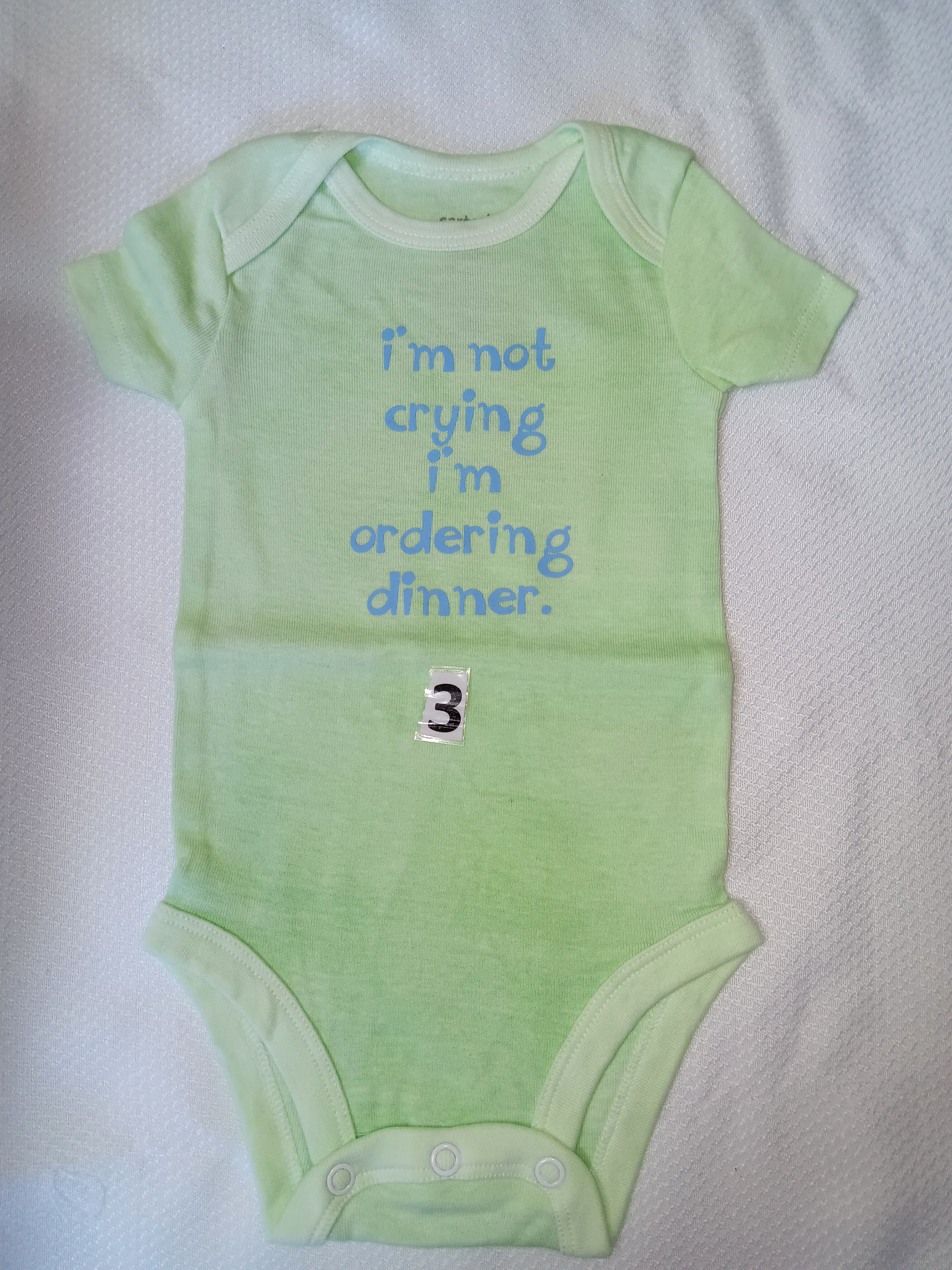 I'm not crying I'm ordering  dinner.