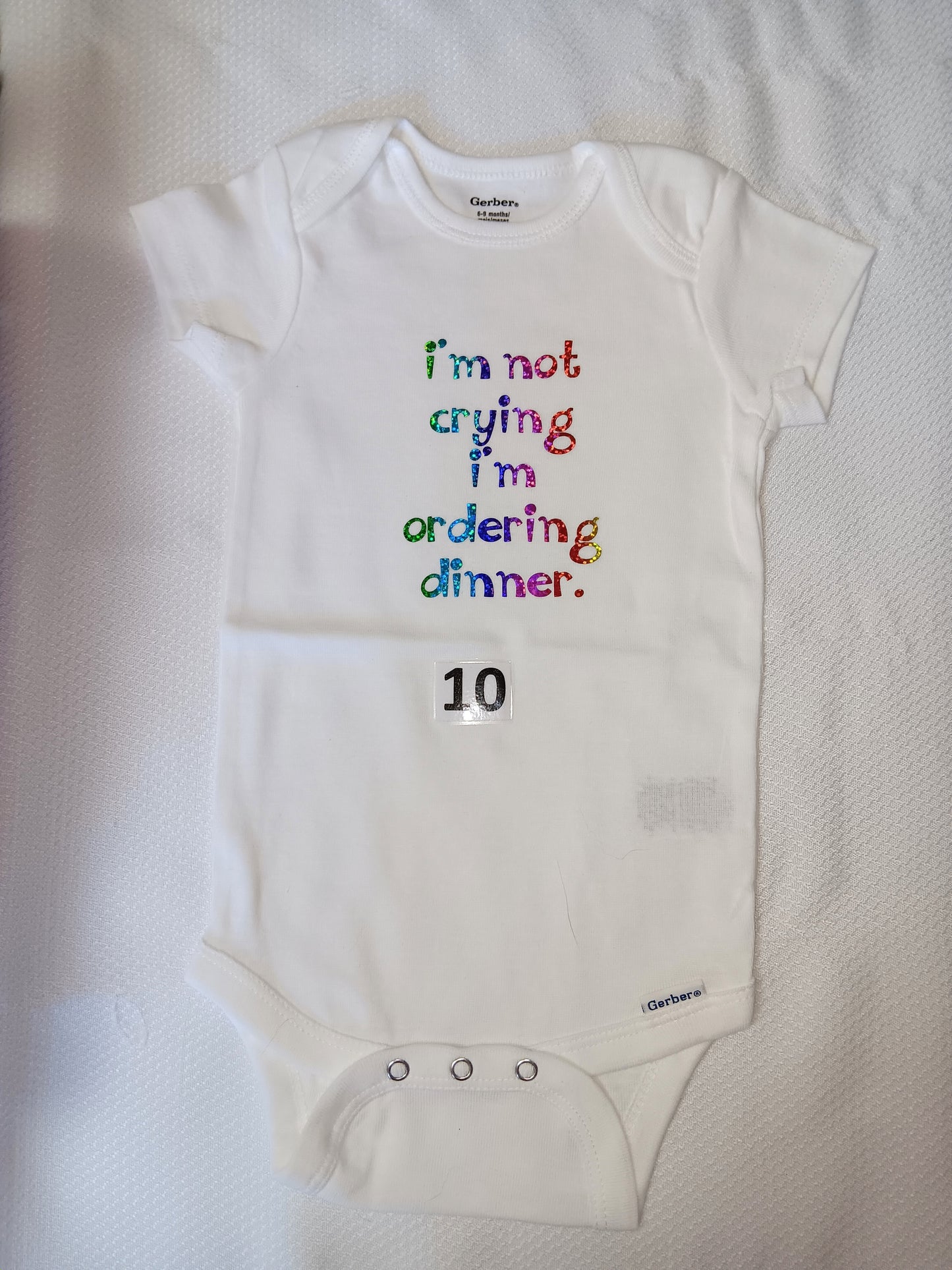 I'm not crying I'm ordering  dinner.