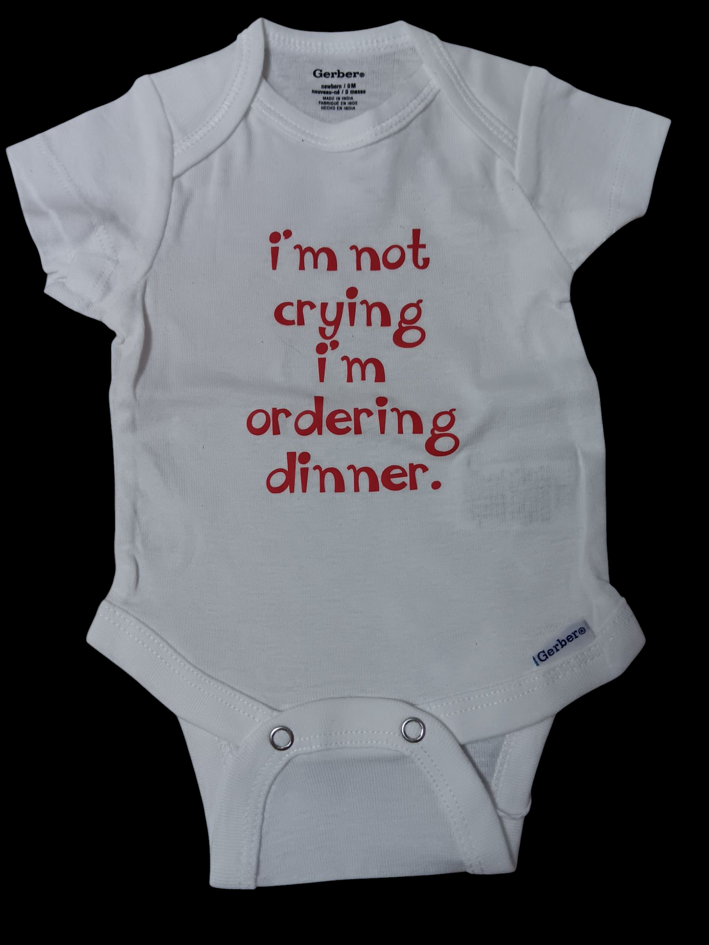 I'm not crying I'm ordering  dinner.