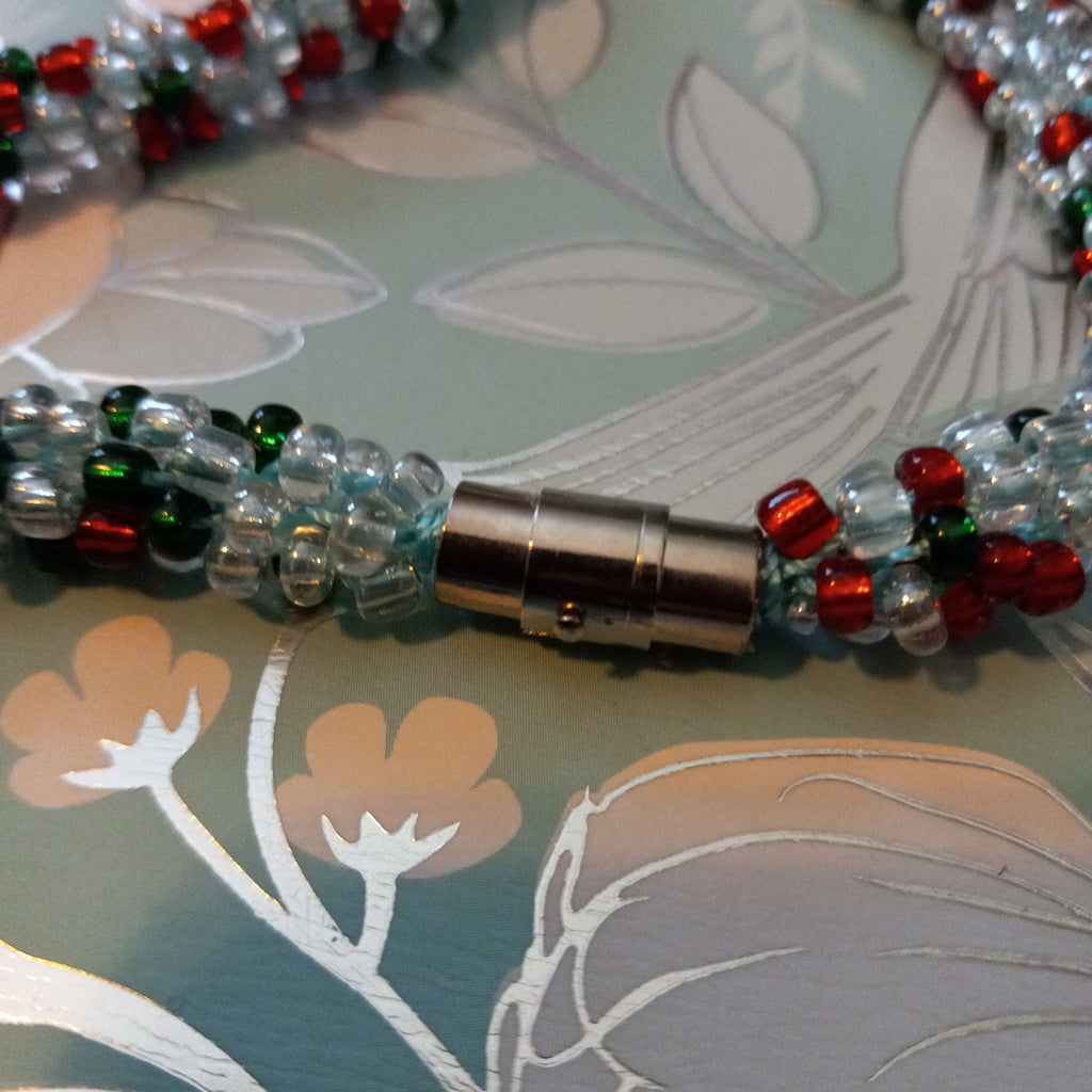 Christmas kumihino style necklace