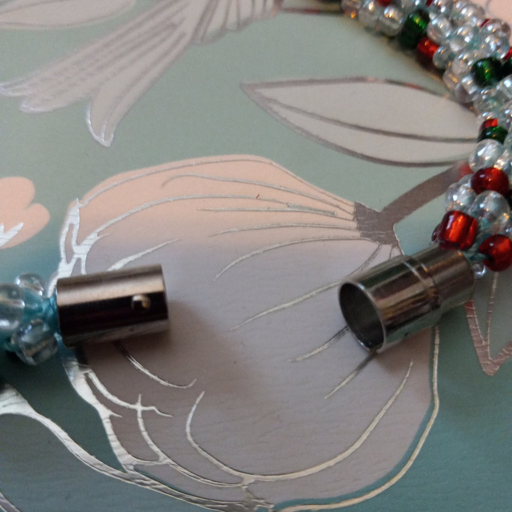 Christmas kumihino style necklace